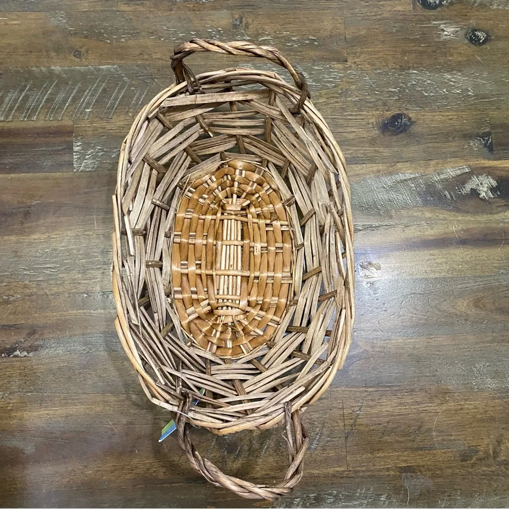 ✅ small wicker basket decorative dark brown wicker basket